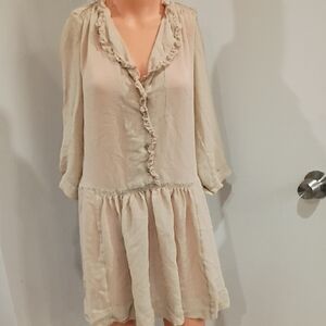 Vanessa Bruno Cream Mini Dress